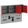 Set de Cabinet de Herramientas y Panel de Clavos de 5 Piezas Montado en la Pared Rojo de Metal | Foro24.es | Tu tienda online para hogar, jardín y más Foro24.es