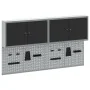 Conjunto de gabinete de herramientas y panel perforado de 6 piezas montado en la pared de en metal negro von , Werkzeugorgani...