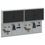 Conjunto de gabinete de herramientas y panel perforado de 6 piezas montado en la pared de en metal negro von , Werkzeugorgani...