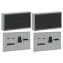 Conjunto de gabinete de herramientas y panel perforado de 6 piezas montado en la pared de en metal negro von , Werkzeugorgani...