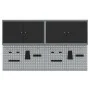 Conjunto de gabinete de herramientas y panel perforado de 6 piezas montado en la pared de en metal negro von , Werkzeugorgani...