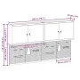 Conjunto de gabinete de herramientas y panel perforado de 6 piezas montado en la pared de en metal negro von , Werkzeugorgani...