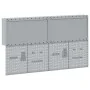 Conjunto de gabinete de herramientas y panel de clavijas de 6 piezas montado en la pared de en metal rojo by , Tool Organizat...