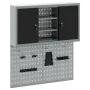 Set de Gabinete y Tablero de Herramientas de 3 Piezas Montado en la Pared Metal Negro von , Werkzeugorganisation und -lagerun...