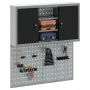 Set de Gabinete y Tablero de Herramientas de 3 Piezas Montado en la Pared Metal Negro von , Werkzeugorganisation und -lagerun...
