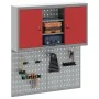 Conjunto de gabinete de herramientas y panel perforado de 3 piezas montado en la pared en metal rojo | Foro24.es | Tu tienda online para hogar, jardín y más Foro24.es