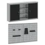 Set de Gabinete y Tablero de Herramientas de 3 Piezas Montado en la Pared Metal Negro von , Werkzeugorganisation und -lagerun...