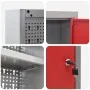 Conjunto de gabinete de herramientas y panel perforado de 3 piezas montado en la pared en metal rojo | Foro24.es | Tu tienda online para hogar, jardín y más Foro24.es