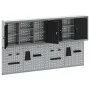 Set de gabinete de herramientas y panel perforado de 4 piezas montado en la pared, metal negro by , Tool Organization and Sto...
