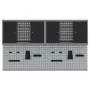 Set de gabinete de herramientas y panel perforado de 4 piezas montado en la pared, metal negro by , Tool Organization and Sto...