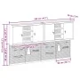 Set de gabinete de herramientas y panel perforado de 4 piezas montado en la pared, metal negro by , Tool Organization and Sto...
