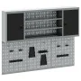 Conjunto de Gabinete de Herramientas y Panel de Perforaciones de 6 Piezas de Montado en la Pared Negro Metal von , Werkzeugor...