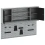 Conjunto de Gabinete de Herramientas y Panel de Perforaciones de 6 Piezas de Montado en la Pared Negro Metal von , Werkzeugor...