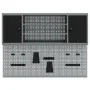 Conjunto de Gabinete de Herramientas y Panel de Perforaciones de 6 Piezas de Montado en la Pared Negro Metal von , Werkzeugor...