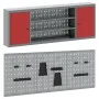 Conjunto de armario de herramientas y panel de clavijas de 6 piezas montado en la pared de metal rojo von , Werkzeugorganisat...