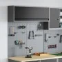 Juego de Gabinete de Herramientas de 3 Piezas y Panel Perforado Montado en la Pared de Metal Negro by , Tool Organization and...