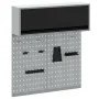 Juego de Gabinete de Herramientas de 3 Piezas y Panel Perforado Montado en la Pared de Metal Negro by , Tool Organization and...