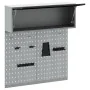 Juego de Gabinete de Herramientas de 3 Piezas y Panel Perforado Montado en la Pared de Metal Negro by , Tool Organization and...