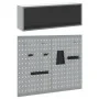 Juego de Gabinete de Herramientas de 3 Piezas y Panel Perforado Montado en la Pared de Metal Negro by , Tool Organization and...