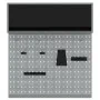Juego de Gabinete de Herramientas de 3 Piezas y Panel Perforado Montado en la Pared de Metal Negro by , Tool Organization and...