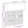 Juego de Gabinete de Herramientas de 3 Piezas y Panel Perforado Montado en la Pared de Metal Negro by , Tool Organization and...