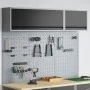 Set de Gabinete y Panel Perforado de Herramientas de 5 Piezas Montado en la Pared de Metal Negro by , Tool Organization and S...