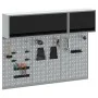 Set de Gabinete y Panel Perforado de Herramientas de 5 Piezas Montado en la Pared de Metal Negro by , Tool Organization and S...