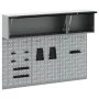 Set de Gabinete y Panel Perforado de Herramientas de 5 Piezas Montado en la Pared de Metal Negro by , Tool Organization and S...