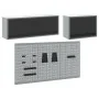 Set de Gabinete y Panel Perforado de Herramientas de 5 Piezas Montado en la Pared de Metal Negro by , Tool Organization and S...