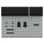 Set de Gabinete y Panel Perforado de Herramientas de 5 Piezas Montado en la Pared de Metal Negro by , Tool Organization and S...