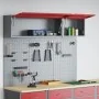 Conjunto de gabinete de herramientas y panel perforado de 5 piezas montado en la pared de Rojo Metal | Foro24.es | Tu tienda online para hogar, jardín y más Foro24.es