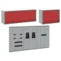 Conjunto de gabinete de herramientas y panel perforado de 5 piezas montado en la pared de Rojo Metal | Foro24.es | Tu tienda online para hogar, jardín y más Foro24.es