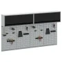 Juego de Gabinete y Panel de Herramientas de 6 Piezas Montado en la Pared de Metal Negro by , Tool Organization and Storage -...