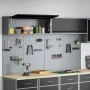 Juego de Gabinete y Panel de Herramientas de 6 Piezas Montado en la Pared de Metal Negro by , Tool Organization and Storage -...