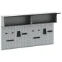 Juego de Gabinete y Panel de Herramientas de 6 Piezas Montado en la Pared de Metal Negro by , Tool Organization and Storage -...