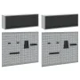 Juego de Gabinete y Panel de Herramientas de 6 Piezas Montado en la Pared de Metal Negro by , Tool Organization and Storage -...