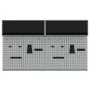 Juego de Gabinete y Panel de Herramientas de 6 Piezas Montado en la Pared de Metal Negro by , Tool Organization and Storage -...