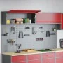 Conjunto de gabinete y panel de herramientas de 6 piezas Wall Mounted rojo metálico | Foro24.es | Tu tienda online para hogar, jardín y más Foro24.es