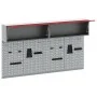 Conjunto de gabinete y panel de herramientas de 6 piezas Wall Mounted rojo metálico | Foro24.es | Tu tienda online para hogar, jardín y más Foro24.es