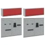 Conjunto de gabinete y panel de herramientas de 6 piezas Wall Mounted rojo metálico | Foro24.es | Tu tienda online para hogar, jardín y más Foro24.es