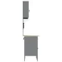 Conjunto de gabinete de trabajo y panel perforado de 5 piezas Negro MDF y metal by , Work tables - Ref: Foro24-3321416, Price...