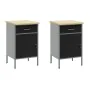 Set de Gabinetes de Trabajo Set de 5 Negro Acero Estándar by , Work tables - Ref: Foro24-3321418, Price: 393,47 €, Discount: %