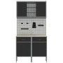Set de Gabinetes de Trabajo Set de 5 Negro Acero Estándar by , Work tables - Ref: Foro24-3321418, Price: 393,47 €, Discount: %