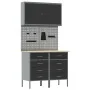 Set de Gabinete de Trabajo Set de 4 Negro Acero Grande de , Mesas de trabajo - Ref: Foro24-3321420, Precio: 408,79 €, Descuen...