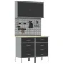 Set de Gabinete de Trabajo Set de 4 Negro Acero Grande de , Mesas de trabajo - Ref: Foro24-3321420, Precio: 408,79 €, Descuen...