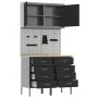 Set de Gabinete de Trabajo Set de 4 Negro Acero Grande de , Mesas de trabajo - Ref: Foro24-3321420, Precio: 408,79 €, Descuen...