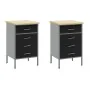 Set de Gabinete de Trabajo Set de 4 Negro Acero Grande de , Mesas de trabajo - Ref: Foro24-3321420, Precio: 408,79 €, Descuen...