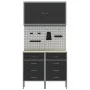 Set de Gabinete de Trabajo Set de 4 Negro Acero Grande de , Mesas de trabajo - Ref: Foro24-3321420, Precio: 408,79 €, Descuen...