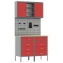 Conjunto de Banco de Trabajo de 5 Piezas Rojo Acero de , Mesas de trabajo - Ref: Foro24-3321423, Precio: 422,98 €, Descuento: %