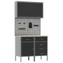 Set de Gabinete de Trabajo Set de 4 Negro Acero Mediano de , Mesas de trabajo - Ref: Foro24-3321424, Precio: 385,60 €, Descue...